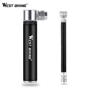 Planet Gates Black Portable Mini Bicycle Pump Aluminum Alloy Cycling Hand Air Pump AV/FV Ball Tire Inflator MTB Mountain Bike Pump