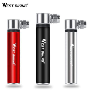 Planet Gates Black Portable Mini Bicycle Pump Aluminum Alloy Cycling Hand Air Pump AV/FV Ball Tire Inflator MTB Mountain Bike Pump