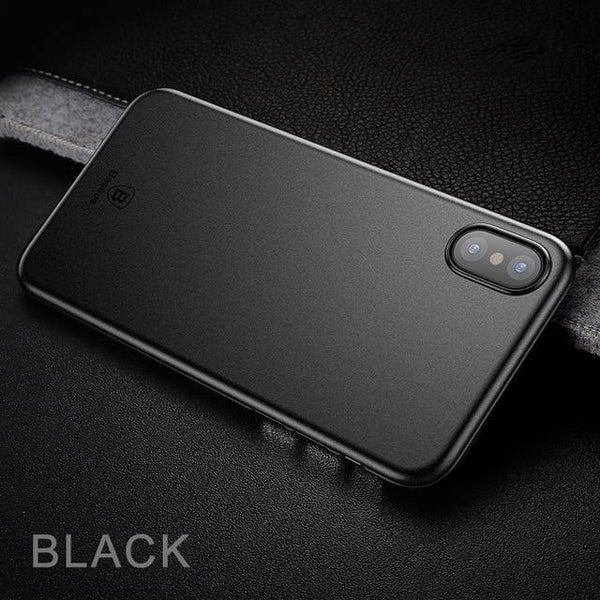 Planet Gates Black / PP Baseus Luxury Simple Phone Case For iPhone X Smooth Matte PP Case For iPhone X Ultra Thin Back Phone Cover For iPhoneX Coque