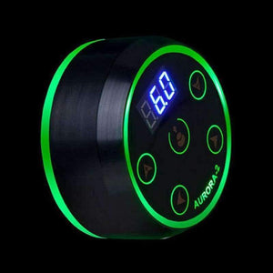 Planet Gates Black Professional Mini Critical AURORA II LCD Tattoo Power Supply with Power Adaptor for Coil & Rotary Tattoo Machines