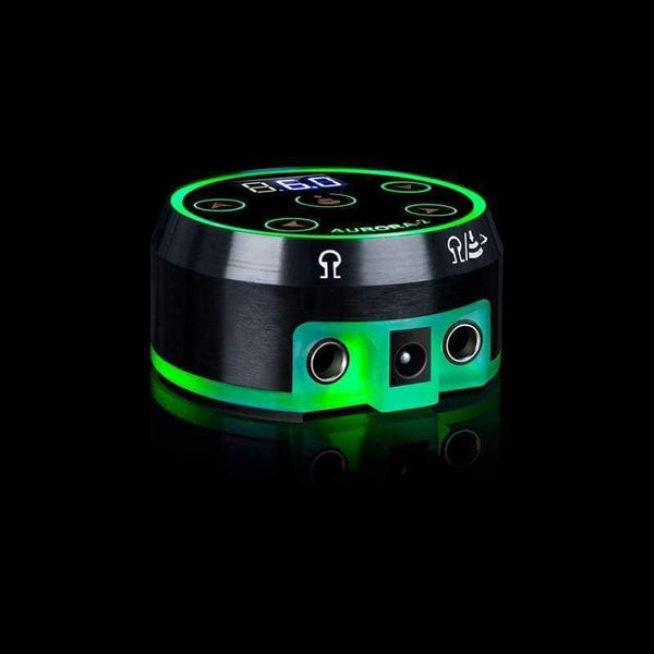 Planet Gates Black Professional Mini Critical AURORA II LCD Tattoo Power Supply with Power Adaptor for Coil & Rotary Tattoo Machines