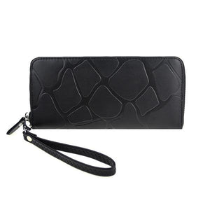 Planet Gates Black Pu Leather Women Wallet Female Purse Large Capacity Wallets Female Purse Lady Purses Phone Pocket Card Holder Carteras