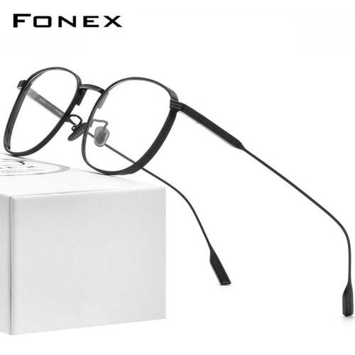 Planet Gates Black Pure Titanium Glasses Frame Women Vintage Round Myopia Optical Prescription Eyeglass Frame Men 2020 New Titan Eyewear 8517