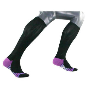 Planet Gates Black Purple / S Socks for Running,Blood Circulation,Shin Splints,Flight Travel,Muscle Recovery(20-30mmHg),for Men & Women