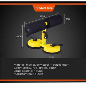 Planet Gates Black Push-up Stands Sit-up Abdomen Double Sucker Portable Fitness Exercise Machine Home Body Building Slimming Sports Gym Equipment