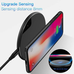 Planet Gates Black PZOZ 7.5W QI Wireless Charger adapter phone usb Fast Charging Pad For iphone X 8 plus Samsung S9 S8 S7 Note 8 xiaomi mi mix 2s