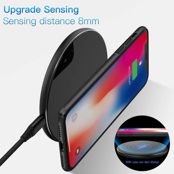 Planet Gates Black PZOZ 7.5W QI Wireless Charger adapter phone usb Fast Charging Pad For iphone X 8 plus Samsung S9 S8 S7 Note 8 xiaomi mi mix 2s