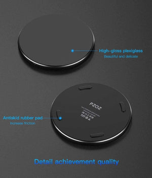 Planet Gates Black PZOZ 7.5W QI Wireless Charger adapter phone usb Fast Charging Pad For iphone X 8 plus Samsung S9 S8 S7 Note 8 xiaomi mi mix 2s