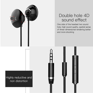 Planet Gates Black PZOZ Bass Earphone 3.5mm Wired control Headset With Mic In-Ear sport earbud earphones mini For iphone xiaomi Samsung Huawei MP3
