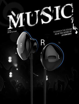 Planet Gates Black PZOZ Bass Earphone 3.5mm Wired control Headset With Mic In-Ear sport earbud earphones mini For iphone xiaomi Samsung Huawei MP3