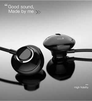 Planet Gates Black PZOZ Bass Earphone 3.5mm Wired control Headset With Mic In-Ear sport earbud earphones mini For iphone xiaomi Samsung Huawei MP3