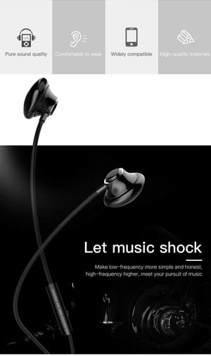 Planet Gates Black PZOZ Bass Earphone 3.5mm Wired control Headset With Mic In-Ear sport earbud earphones mini For iphone xiaomi Samsung Huawei MP3