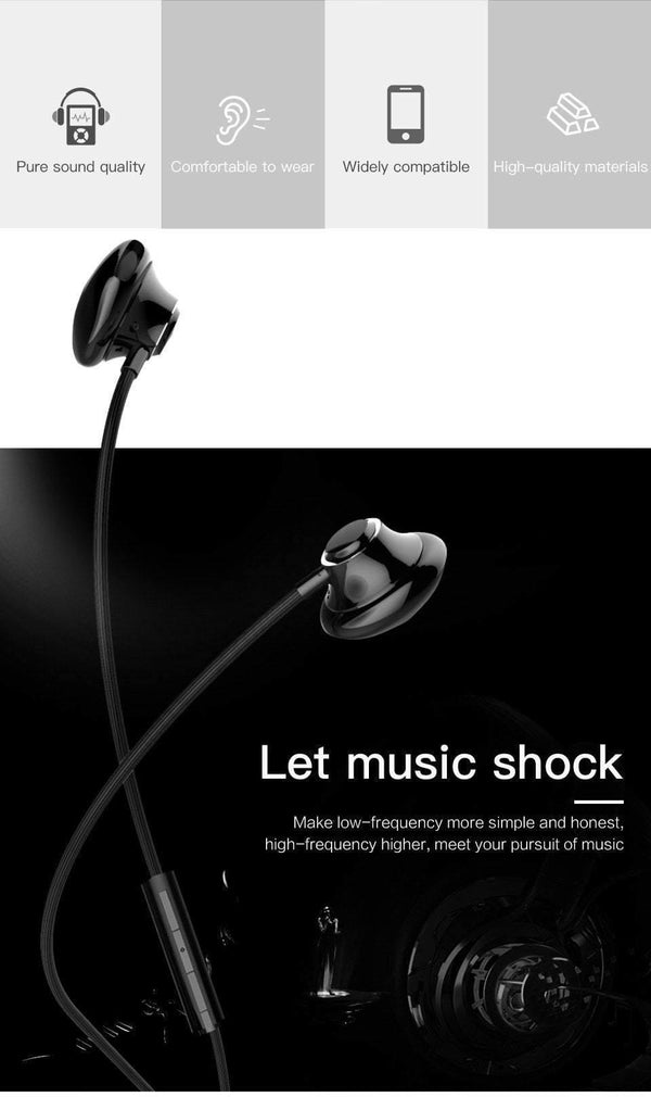 Planet Gates Black PZOZ Bass Earphone 3.5mm Wired control Headset With Mic In-Ear sport earbud earphones mini For iphone xiaomi Samsung Huawei MP3