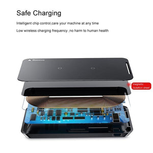 Planet Gates Black Qi Wireless charger fast charging charger For iPhone X Samsung Galaxy S9 mobile phone charger holder for phone stand