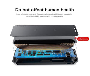 Planet Gates Black Qi Wireless charger fast charging charger For iPhone X Samsung Galaxy S9 mobile phone charger holder for phone stand