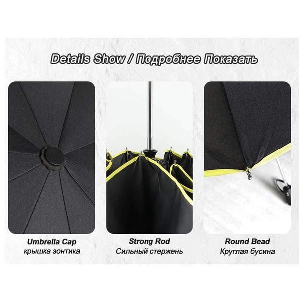 Planet Gates Black Quality 120cm Fully-automatic Umbrella Men Rain Woman Double Layer 3 Folding Business Gift Umbrella Windproof Sun Umbrellas