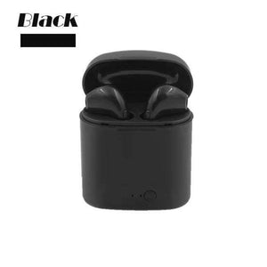 Planet Gates Black Quality Bluetooth Headphone Earbuds Wireless Bluetooth Double Earphones Twins Earpieces Stereo Music Headset