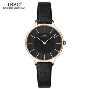 Planet Gates Black Quartz Watch Women Genuine Leather Women Watches  Luxury Ladies Watch Montre Femme