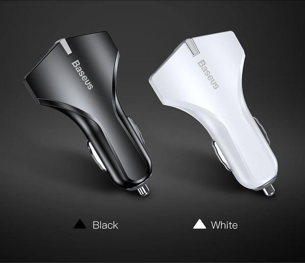 Planet Gates Black Quick Charge 3.0 Dual USB Car Charger 5V3A Turbo Fast Car Charging Mobile Phone Charger For iPhone Xiaomi Car Adapter
