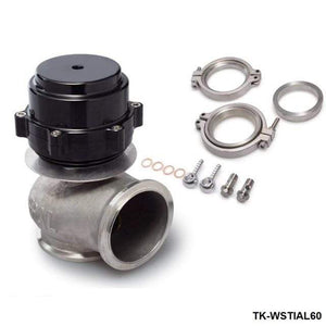 Planet Gates black Racing Billet Aluminum Car 60MM Vband V60 Flange Turbo Wastegate For BMW Subaru Honda TK-WSTIAL60