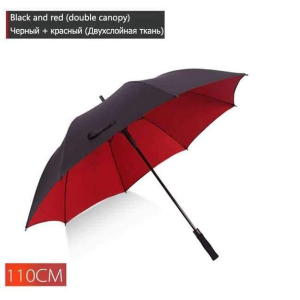 Planet Gates Black-red-110CM 130cm large umbrella male golf rain umbrella windproof double-layer auto-open long handle umbrella female male