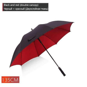 Planet Gates Black-red-135CM 130cm large umbrella male golf rain umbrella windproof double-layer auto-open long handle umbrella female male