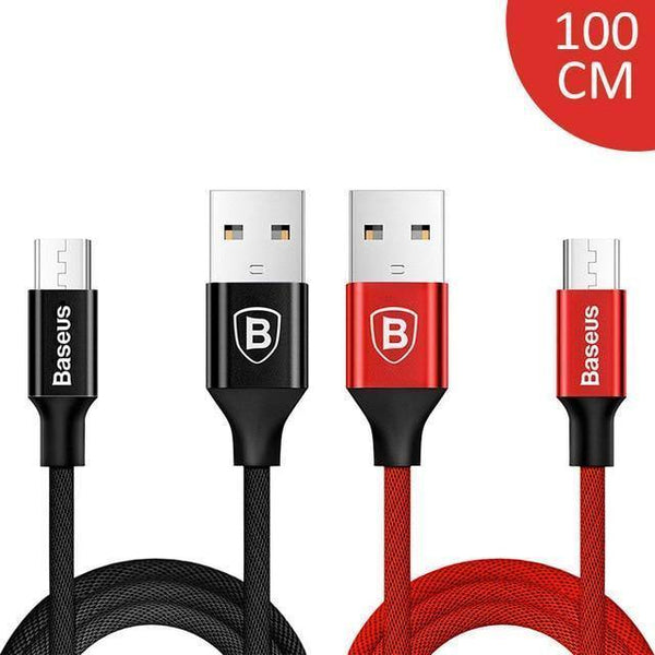 Planet Gates Black Red 2pcs/lot, Baseus Micro USB Cable 2A Fast Data Sync Charging Microusb Charger For Samsung Xiaomi HTC Android Mobile Phone Cables