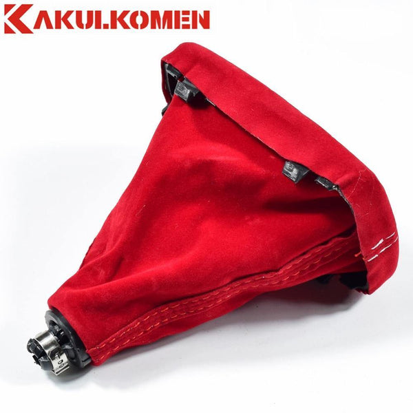 Planet Gates Black Red 5/6 Speed Suede Leather Complete Gear Shift Knob boot cover Gaiter For Audi A3 S3 2001 2002 2003