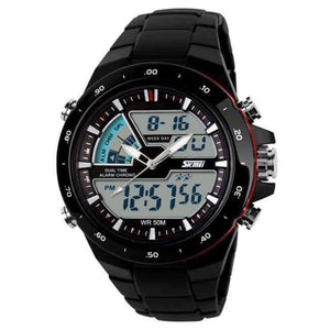 Planet Gates Black Red Bezel SKMEI Sports Watches Men Fashion Casual Digital Quartz Wristwatches Alarm 30M Waterproof Military Chrono Relogio Masculino 1016