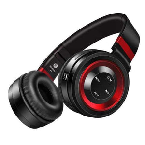Planet Gates BLACK RED / China Wireless Headphones Bluetooth Headphone With Mic Support TF Card FM Radio Bass Headset For iPhone Xiaomi PC MP3