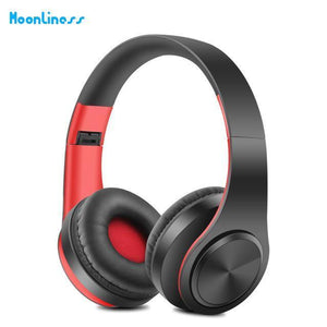 Planet Gates black red / China Wireless Headphones Bluetooth Stereo Foldable Headset Audio Mp3 Adjustable Earphones with Mic for Music