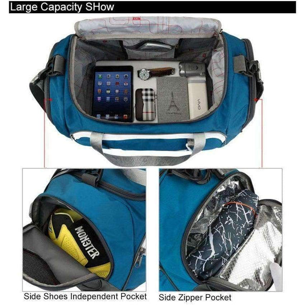 Planet Gates black red Dry Wet Gym Bags For Fitness Travel Shoulder Bag Handbag Waterproof Sports Shoes Women Men Sac De Sport Training XA473WA