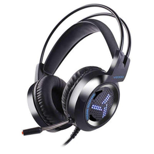 Gaming Headset for Xbox one PS4 PC Surround Sound Over-Ear Gaming Headphones with Mic Noise Cancelling LED Lights Headset