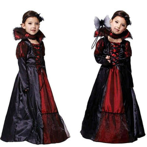 Planet Gates Black Red / L Gothic anime vampire dress costume for kids Costumes Halloween carnival costumes for children Party Cosplay girls witch