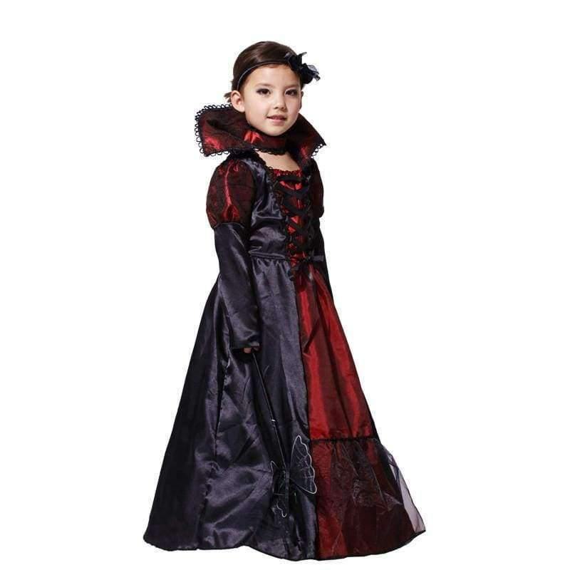 Planet Gates Black Red / L Gothic anime vampire dress costume for kids Costumes Halloween carnival costumes for children Party Cosplay girls witch