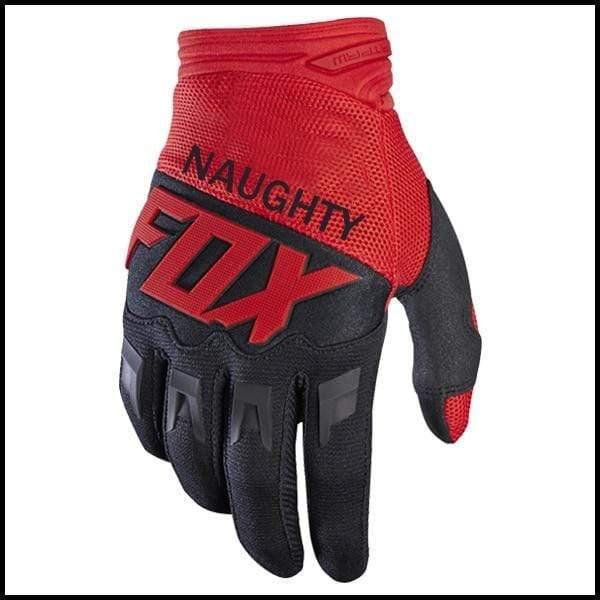 Planet Gates Black Red / L Naughty Fox MX Motocross Racing Gloves Enduro Mountain Bicycle Riding Gloves