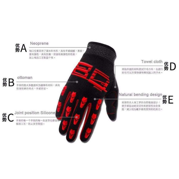 Planet Gates Black red / M Gym Gloves Men Women Body Building Full Finger Fitness Gloves An-slip Weight Lifting Sports Training Fingerless Gloves