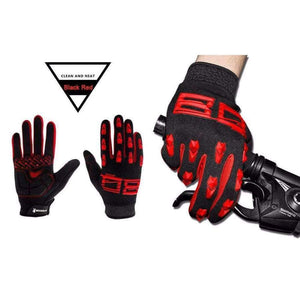 Planet Gates Black red / M Gym Gloves Men Women Body Building Full Finger Fitness Gloves An-slip Weight Lifting Sports Training Fingerless Gloves