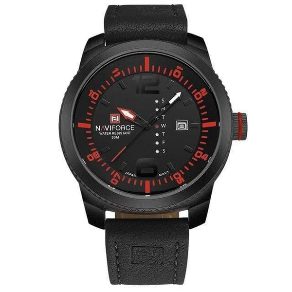 Planet Gates Black Red Men Sport Watches Men's Quartz Clock Man Army Military Leather Wrist Watch  Relogio Masculino