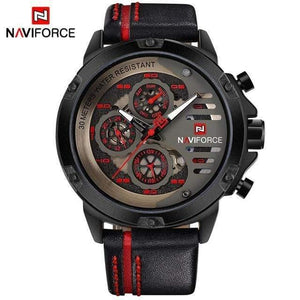Planet Gates Black Red Mens Watches Top Brand Luxury 3Bar Waterproof Date Quartz Watch Man Leather Sport Wrist Watch Men Waterproof Clock