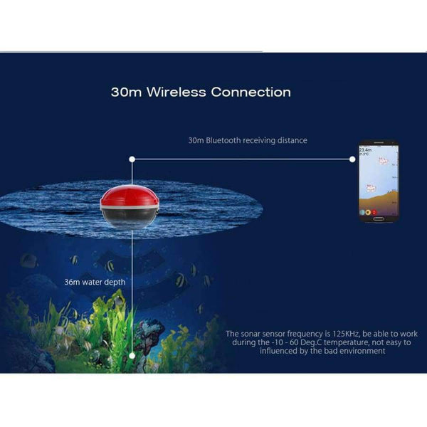 Planet Gates black red Phone Fish Finder Wireless Sonar Fish Finder Sea Lake Fishing Detect iOS Android App Findfish Smart Sonar Echo Sounder