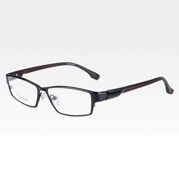 Planet Gates Black-Red Reven Jate EJ267 Fashion Men Eyeglasses Frame Ultra Light-weighted Flexible IP Electronic Plating Metal Material Rim Glasses