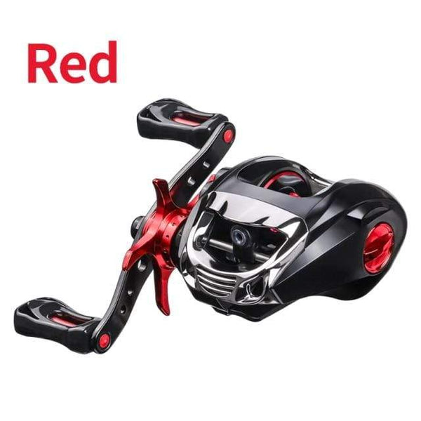 Planet Gates black red / Right Hand / United States Baitcasting Reel BT2000 8kg Drag SFS Double Brake System Saltwater Reel 6.3:1 High Speed Metal Spare Spool Fishing Reel