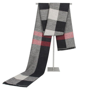 Planet Gates Black red striped / 180 X 30cm Winter scarf men Vintage Soft Black Striped scarves luxury shawl Warm wrap Imitation cashmere