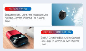 Planet Gates Black Red TOMKAS Bluetooth Headphones TWS Earbuds Wireless Bluetooth Earphones Stereo Headset Bluetooth Earphone With Mic and Charging Box