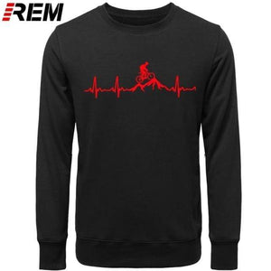 Planet Gates BLACK RED / XS Hoodies Mountain Bike Heartbeat Funny MTB Dirt Bike Plus Custom LONG Sleeve Men's Fashion Family Cotton Hoodies, Sweatshirts