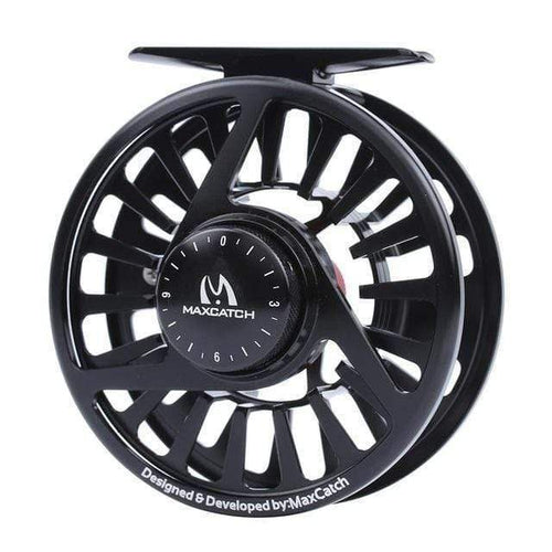 Planet Gates BLACK REEL / 9000 Series Fly Fishing Reel 3/4/5/6/7/8WT CNC Machined Aluminium Micro Adjusting Drag Fly Reel