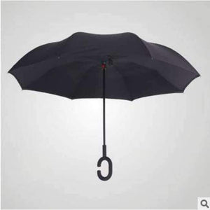 Planet Gates black Reverse Folding Double Layer Inverted Umbrella Self Stand rain/sun women/men high quality 2017 Child dropshipping
