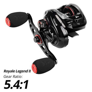Planet Gates Black / Right Hand / Russian Federation Royale Legend II & GT Baitcasting Reel 7.2:1 5.4:1 Gear Ratio Reel  Freshwater Aluminum Spool 8 KG Drag Fishing Coil