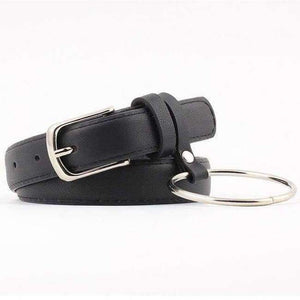 Planet Gates Black ring / 95cm Belts Women high quality Alloy buckle fashion students jeans  belts brown leather black strap belt women